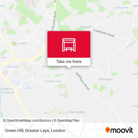 Green Hill, Greater Leys map