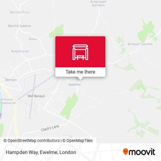 Hampden Way, Ewelme map