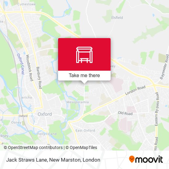 Jack Straws Lane, New Marston map