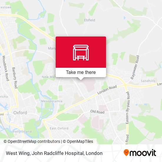 West Wing, John Radcliffe Hospital map