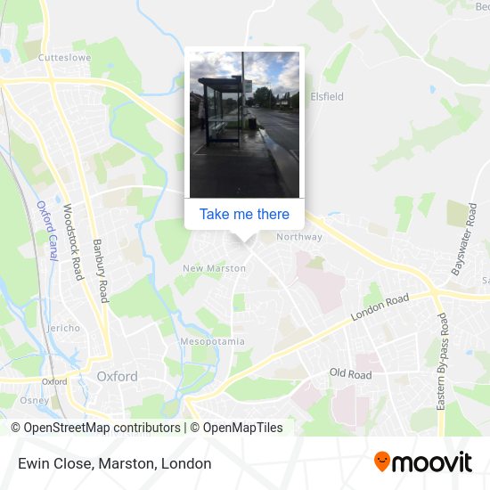 Ewin Close, Marston map