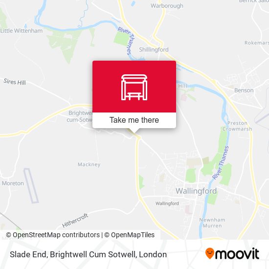 Slade End, Brightwell Cum Sotwell map