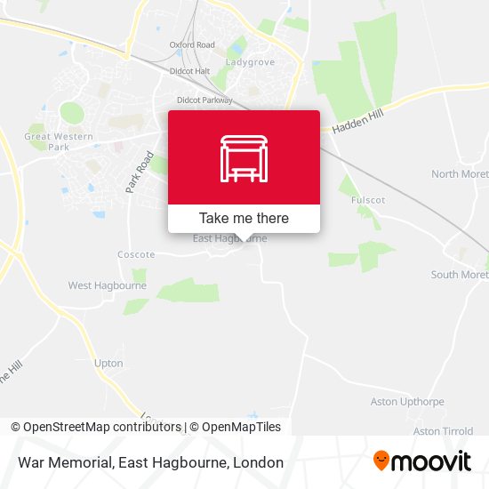 War Memorial, East Hagbourne map