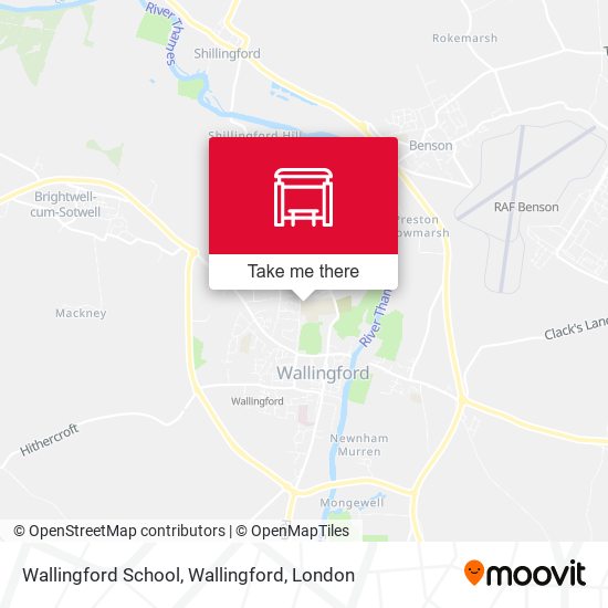 Wallingford School, Wallingford map