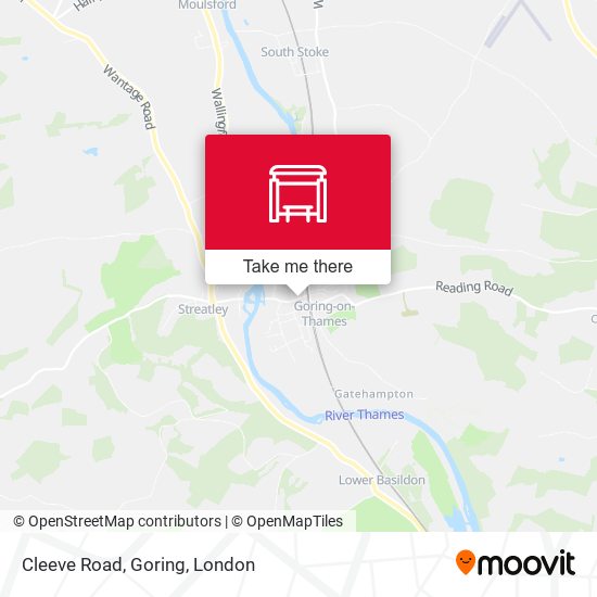 Cleeve Road, Goring map