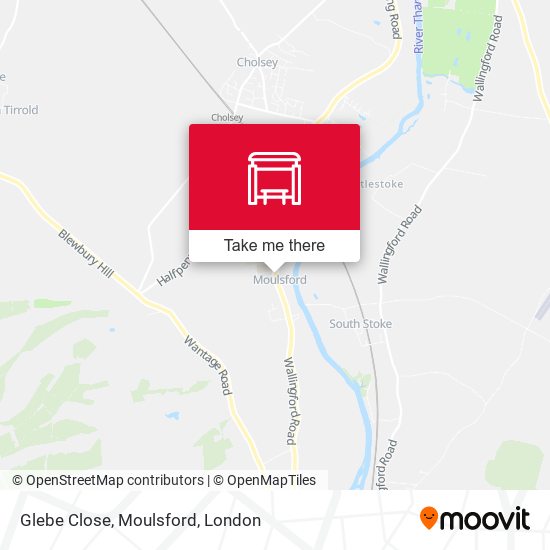 Glebe Close, Moulsford map