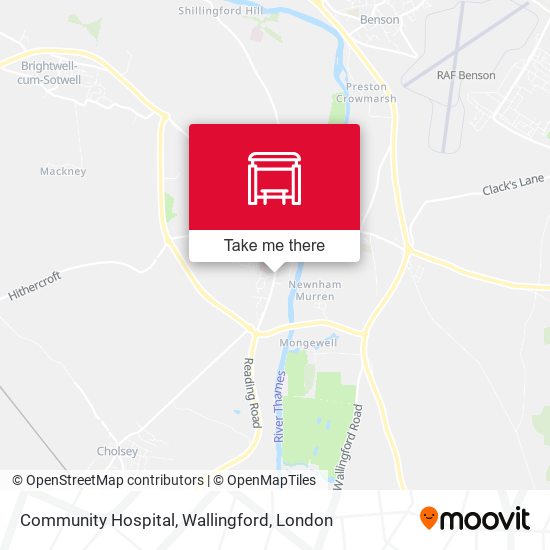 Community Hospital, Wallingford map