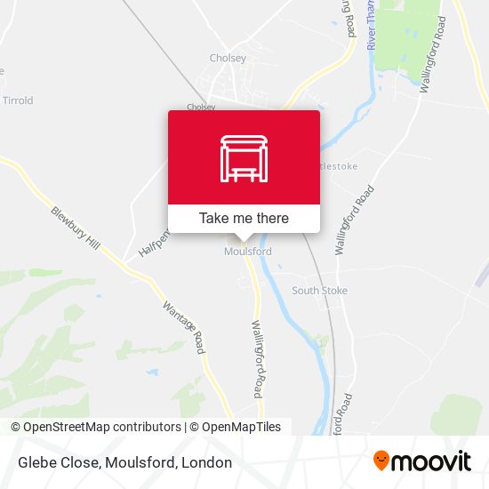 Glebe Close, Moulsford map