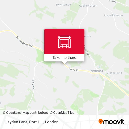 Hayden Lane, Port Hill map