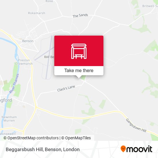Beggarsbush Hill, Benson map
