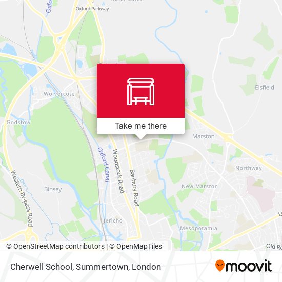 Cherwell School, Summertown map