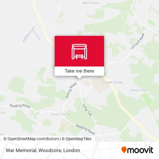 War Memorial, Woodcote map