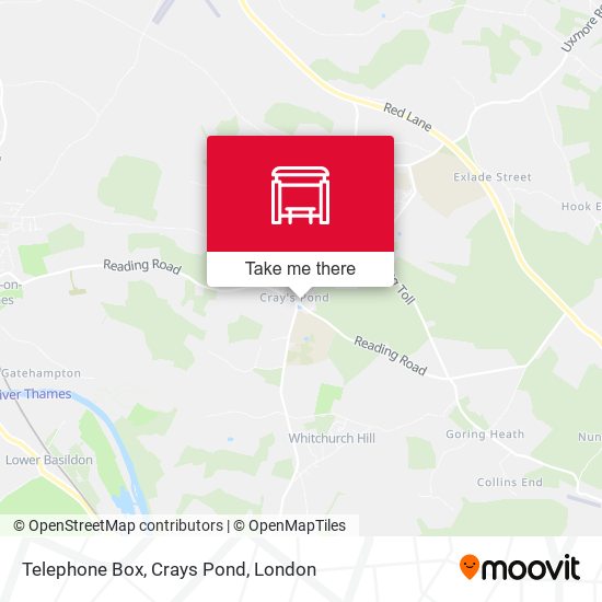 Telephone Box, Crays Pond map