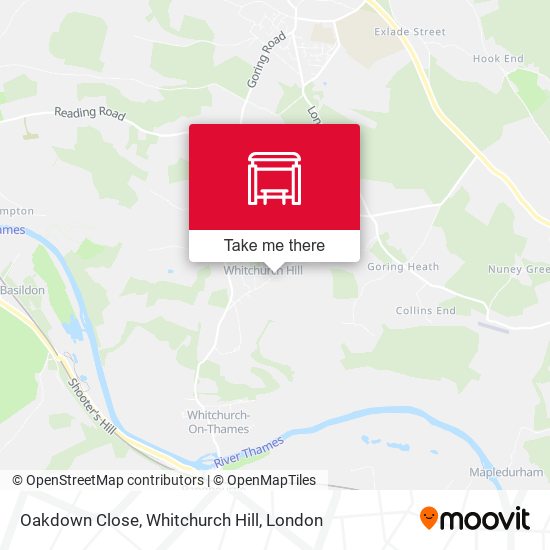 Oakdown Close, Whitchurch Hill map