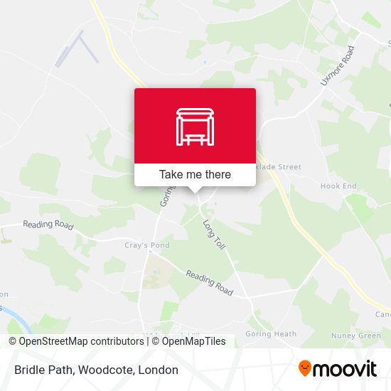 Bridle Path, Woodcote map