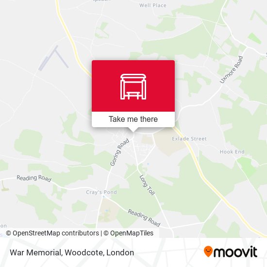 War Memorial, Woodcote map