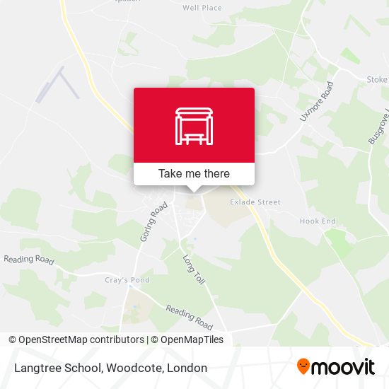 Langtree School, Woodcote map