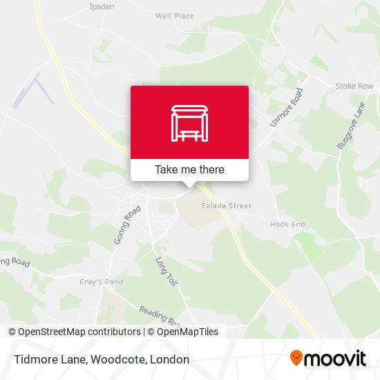 Tidmore Lane, Woodcote map