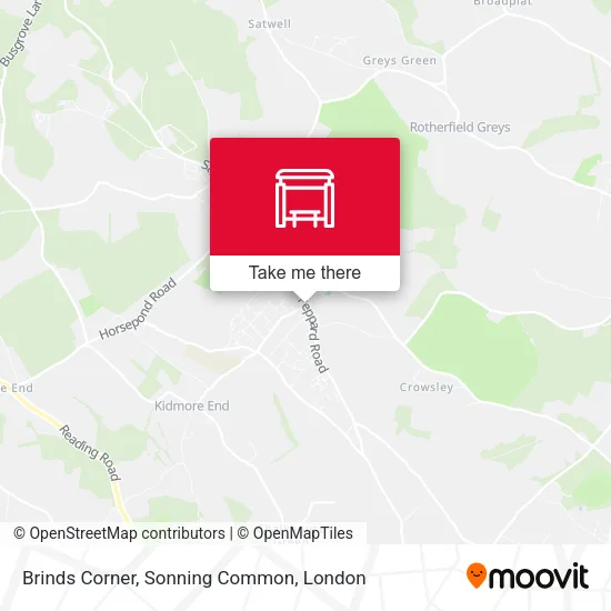 Brinds Corner, Sonning Common map