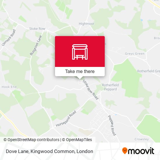 Dove Lane, Kingwood Common map