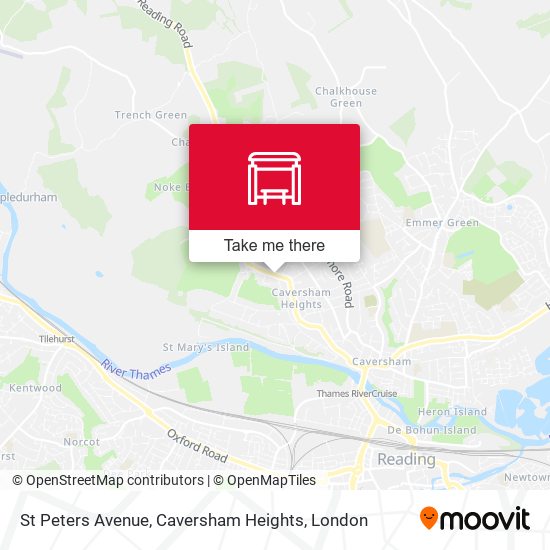 St Peters Avenue, Caversham Heights map