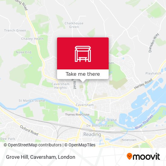 Grove Hill, Caversham map