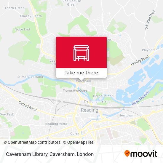 Caversham Library, Caversham map
