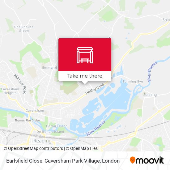 Earlsfield Close, Caversham Park Village map