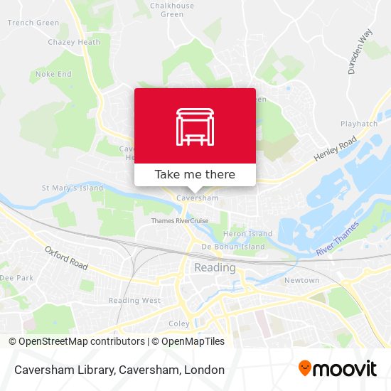 Caversham Library, Caversham map