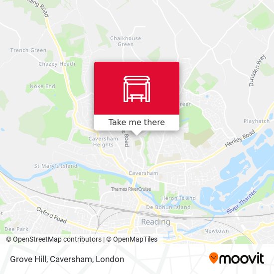 Grove Hill, Caversham map