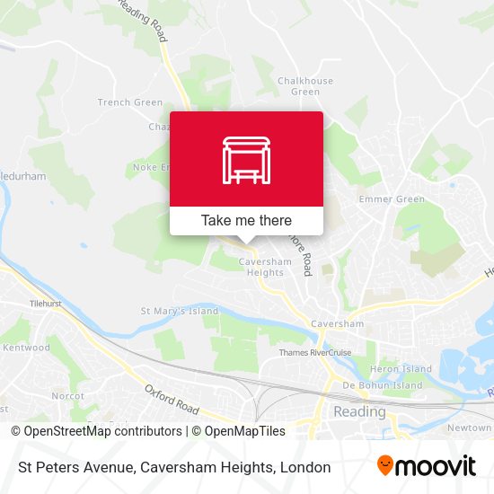 St Peters Avenue, Caversham Heights map