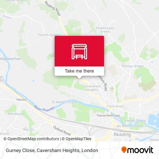 Gurney Close, Caversham Heights map
