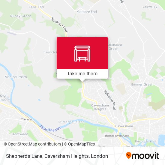 Shepherds Lane, Caversham Heights map