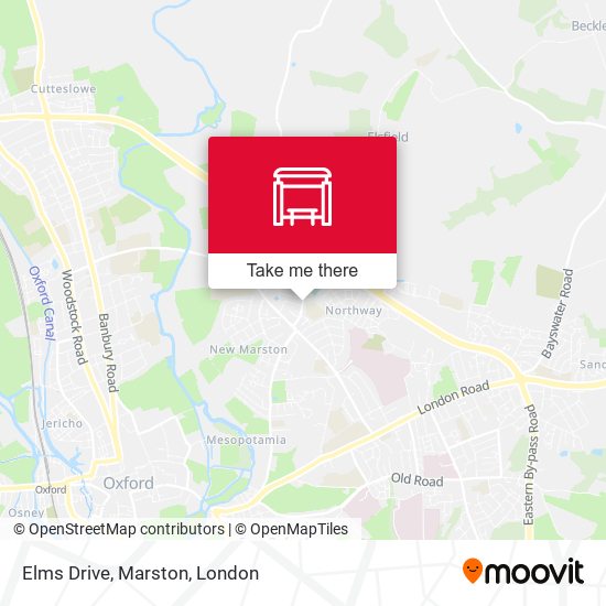 Elms Drive, Marston map