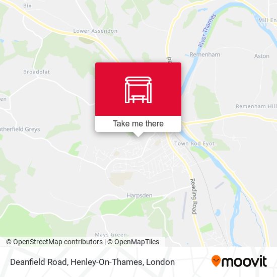 Deanfield Road, Henley-On-Thames map