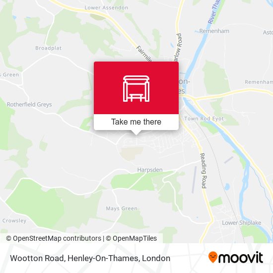 Wootton Road, Henley-On-Thames map