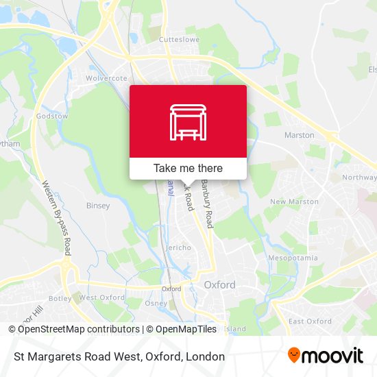 St Margarets Road West, Oxford map