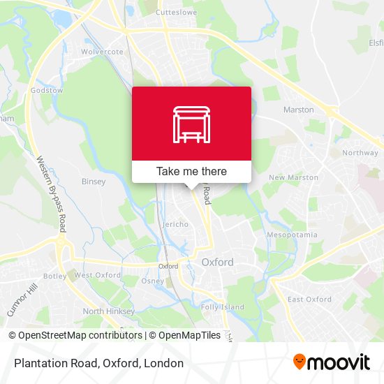 Plantation Road, Oxford map