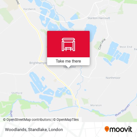 Woodlands, Standlake map