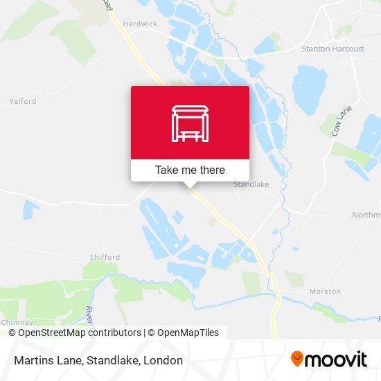 Martins Lane, Standlake map