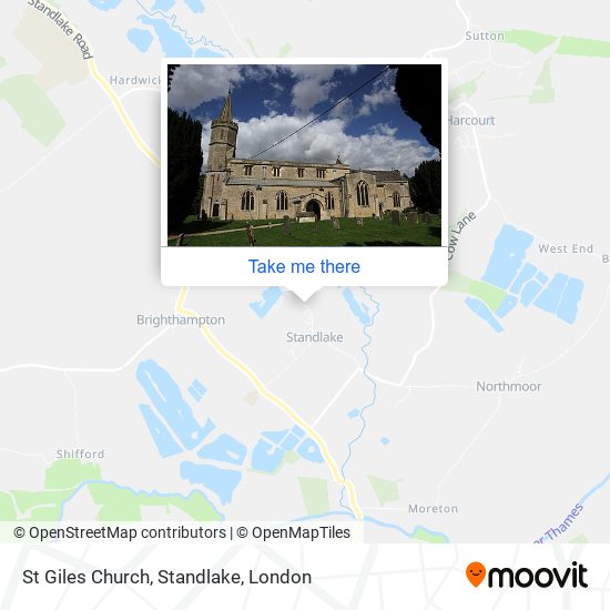 St Giles Church, Standlake map