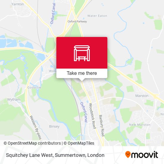 Squitchey Lane West, Summertown map