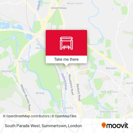 South Parade West, Summertown map