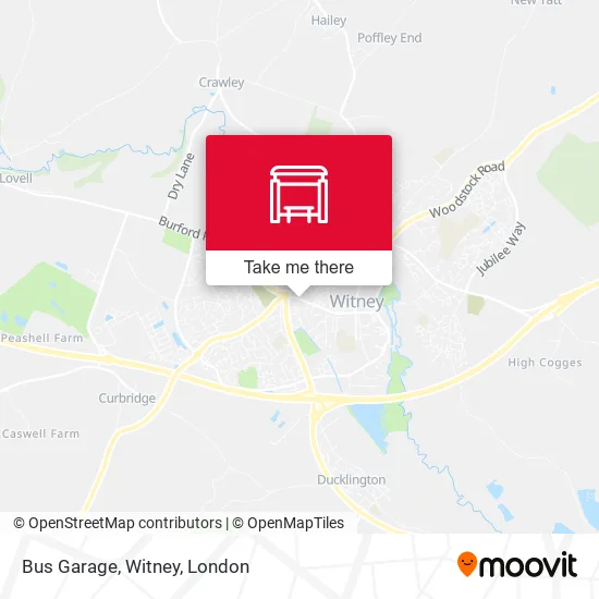 Bus Garage, Witney map