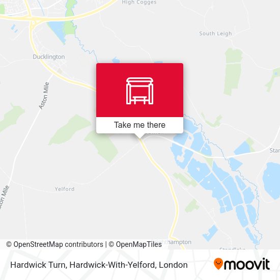 Hardwick Turn, Hardwick-With-Yelford map