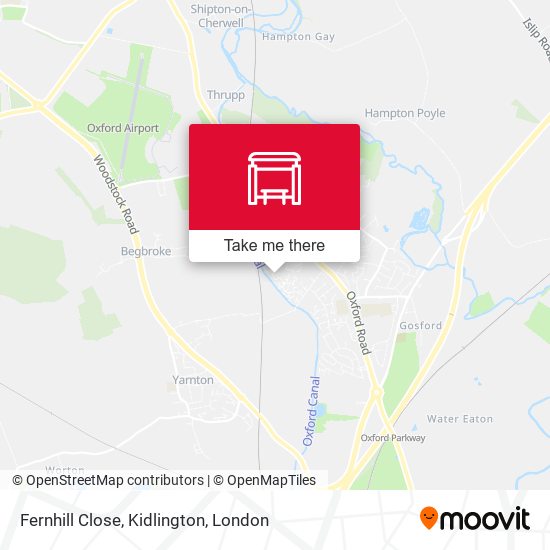 Fernhill Close, Kidlington map