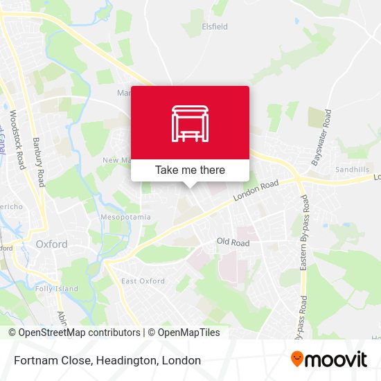 Fortnam Close, Headington map