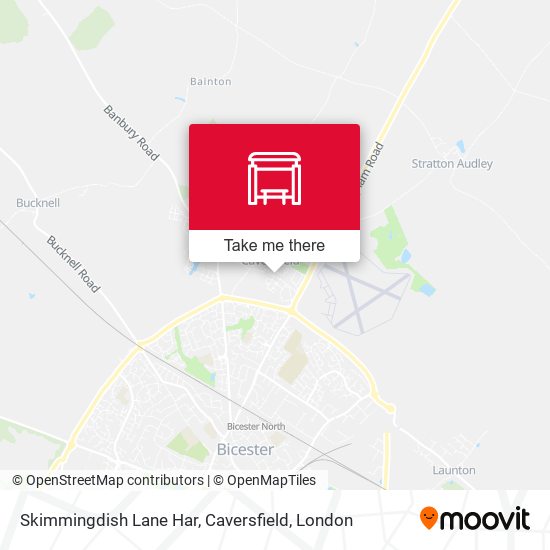 Skimmingdish Lane Har, Caversfield map
