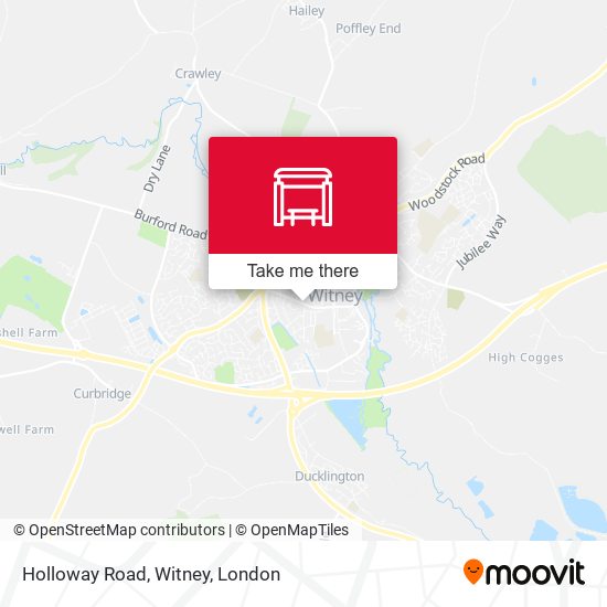 Holloway Road, Witney map