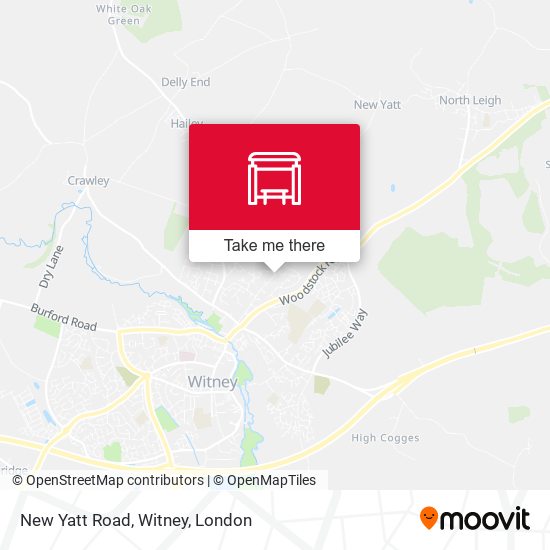 New Yatt Road, Witney map